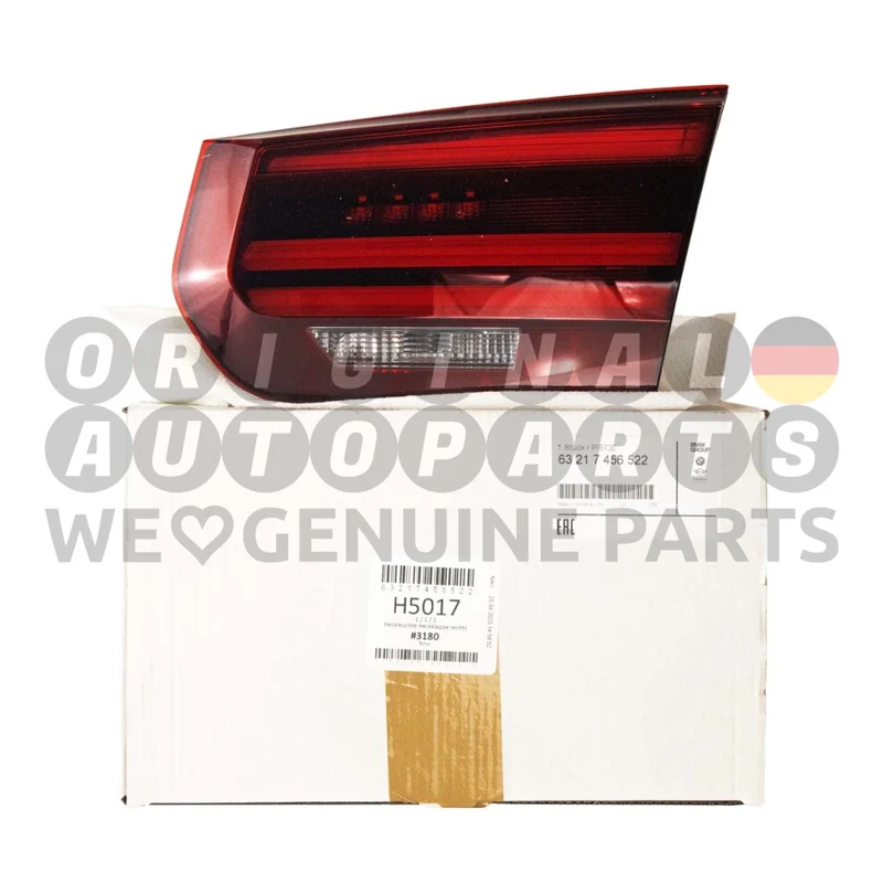 Genuine BMW LED Shadow Line LCI Blackline Rear Tail Light inner right 3' F30 F31 63217456522