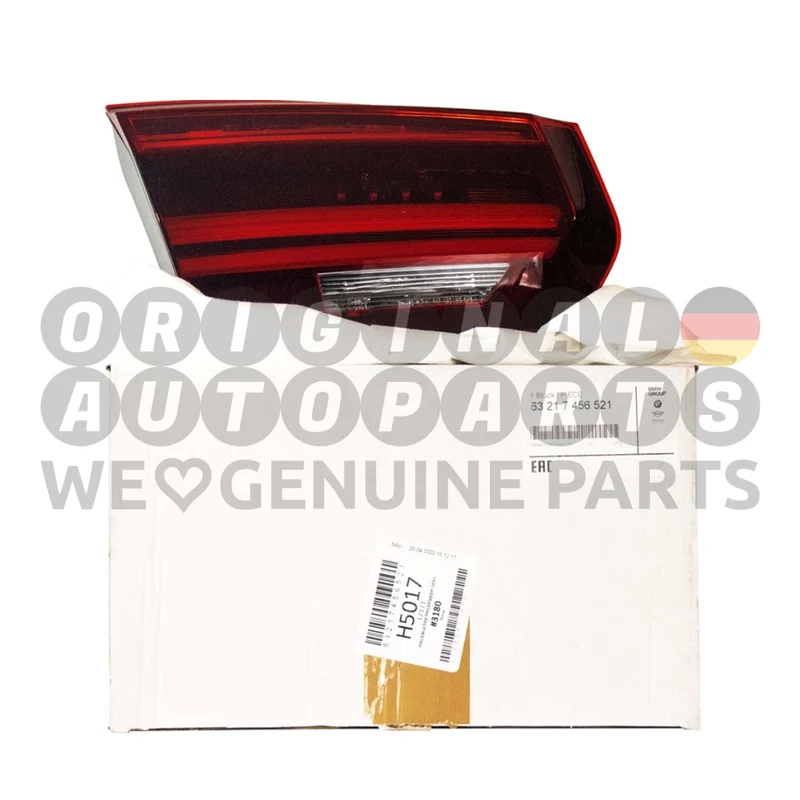 Genuine BMW LED Shadow Line LCI Blackline Rear Tail Light inner left 3' F30 F31 63217456521