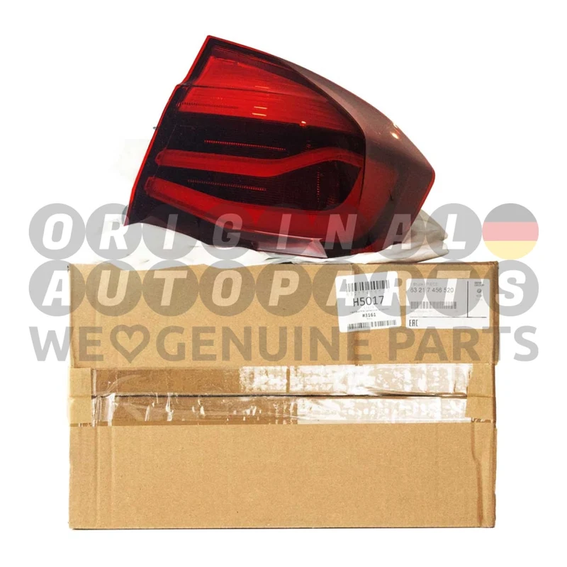 Genuine BMW LED Shadow Line LCI Blackline Rear Tail Light outer right 3' F30 63217456520